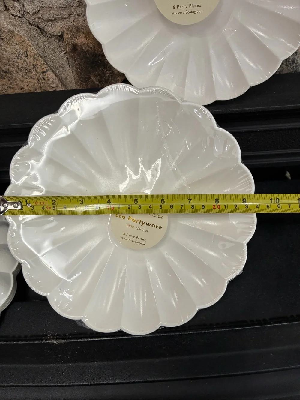 Meri Meri Eco Partyware Spring Flower Party Plates White Four 8-packs 32 Total